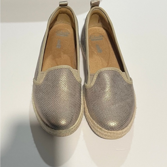 Clarks Shoes - Clarks Collection Women's Espadrilles Gold Metallic Azella Major Shoes Sz 8